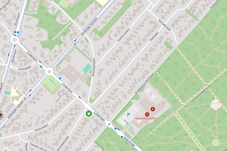 Kaart met de locatie Lindenlaan 30, 3707 ES Zeist